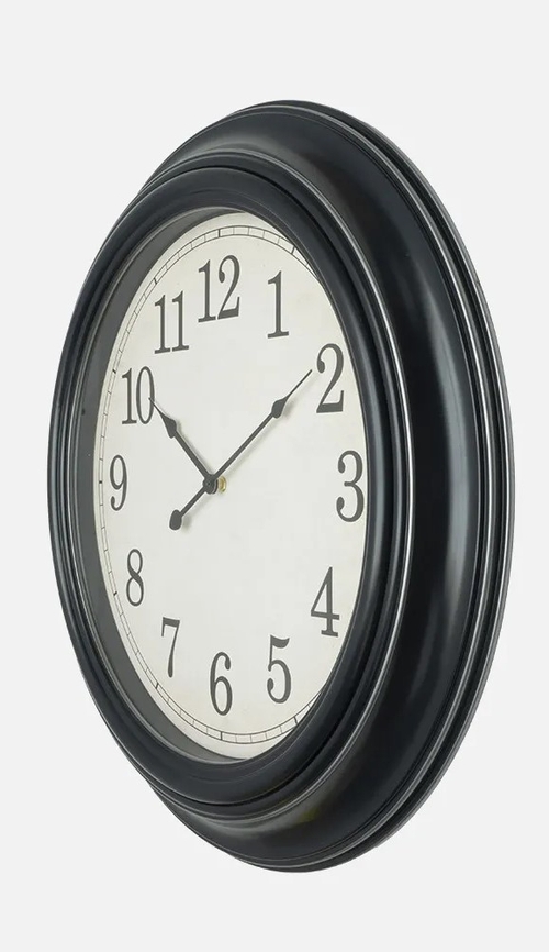 ABRILA INIKO Negro/Plata - Reloj de Pared 61CM