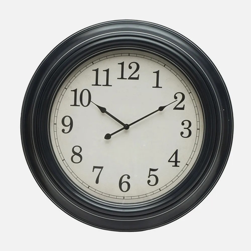 ABRILA INIKO Negro/Plata - Reloj de Pared 61CM