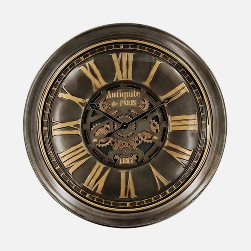 ABRILA GENOVA Oro/Cuero - Reloj de Pared 100CM