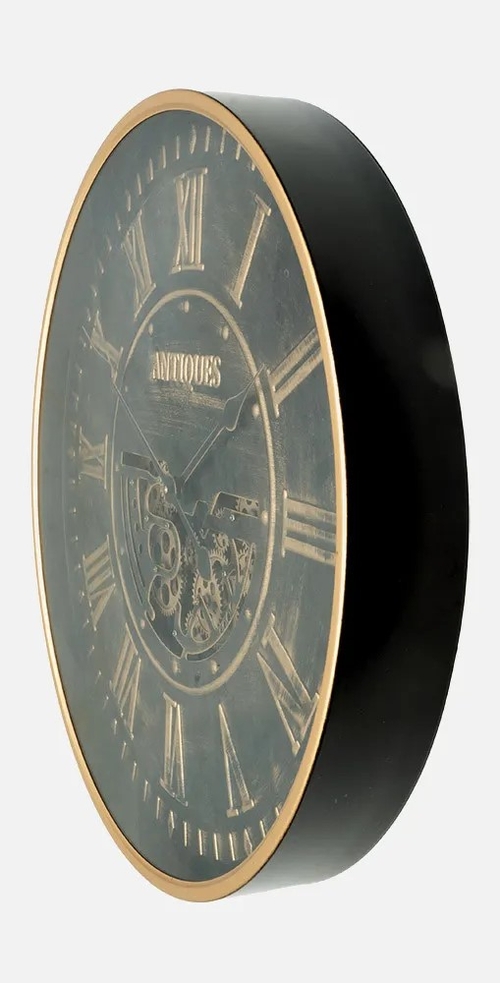 ABRILA TRIESTE Negro/Oro - Reloj de Pared 60CM