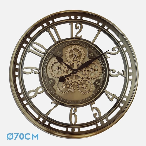 ABRILA MESINA Bronce - Reloj de Pared 70CM