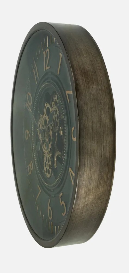 ABRILA TRENTO Oro/Cuero - Reloj de Pared 66CM