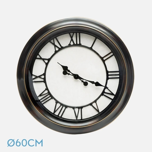 ABRILA ALMITA Negro Rústico - Reloj de Pared 60CM