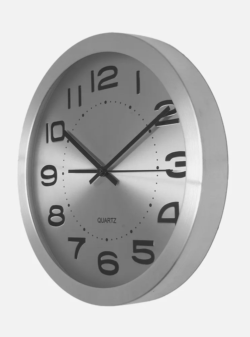 ABRILA CRONUS Aluminio/Plata - Reloj de Pared 30CM