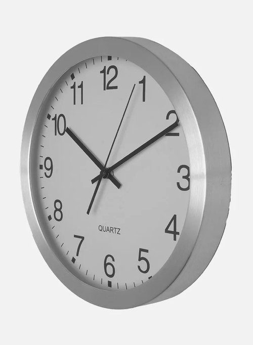ABRILA CRONUS Aluminio/Blanco - Reloj de Pared 30CM