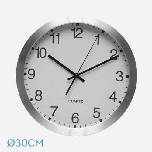 ABRILA CRONUS Aluminio/Blanco - Reloj de Pared 30CM