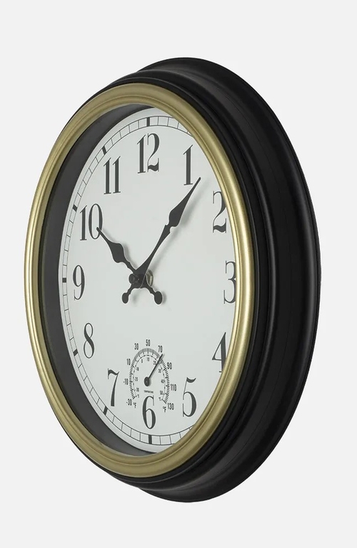 ABRILA HORACIO Negro/Oro - Reloj de Pared 30CM