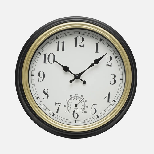 ABRILA HORACIO Negro/Oro - Reloj de Pared 30CM
