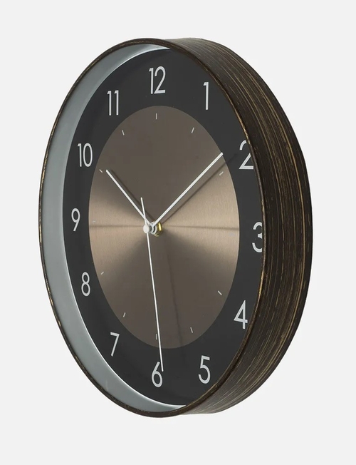ABRILA BERWIN Aluminio/Negro - Reloj de Pared 30CM