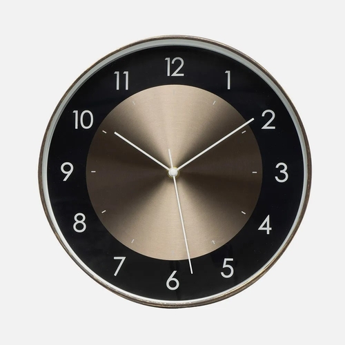 ABRILA BERWIN Aluminio/Negro - Reloj de Pared 30CM