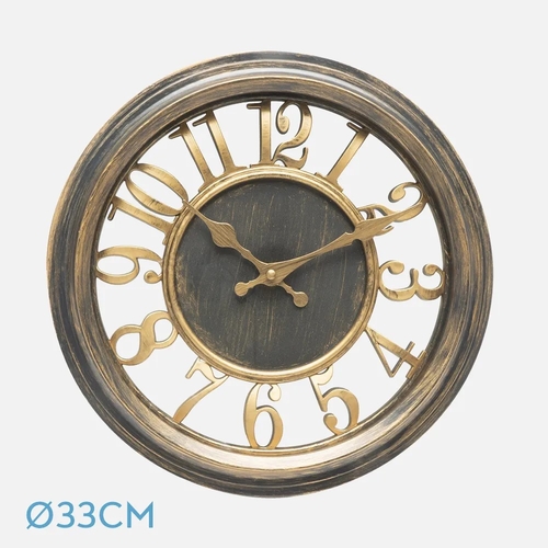ABRILA LIMBO Cuero Envejecido - Reloj de Pared 33CM