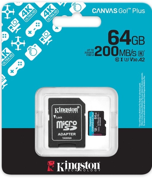 KINGSTON SDCG4 Negro-Azul - Tarjeta de Memoria 64GB
