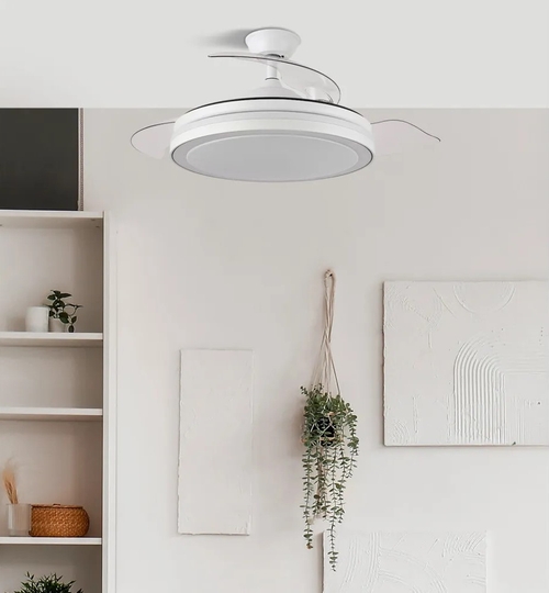 Abrila Esparta Blanco - Ventilador de Techo Aspas Retráctiles 72 W