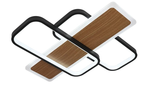 ABRILA FORQUETA Negro-Madera - Plafón 120W