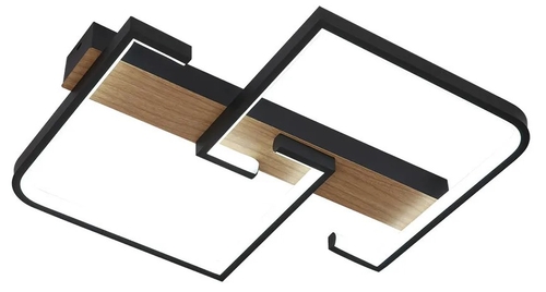 ABRILA FRONDELLA Negro-Madera - Plafón 76W