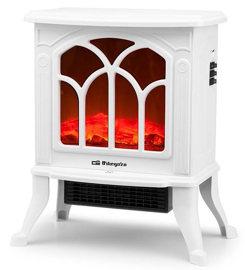 ORBEGOZO CM-9021 Blanco - Estufa Chimenea Eléctrica 1500W