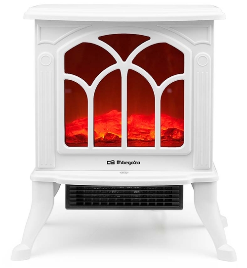 ORBEGOZO CM-9021 Blanco - Estufa Chimenea Eléctrica 1500W