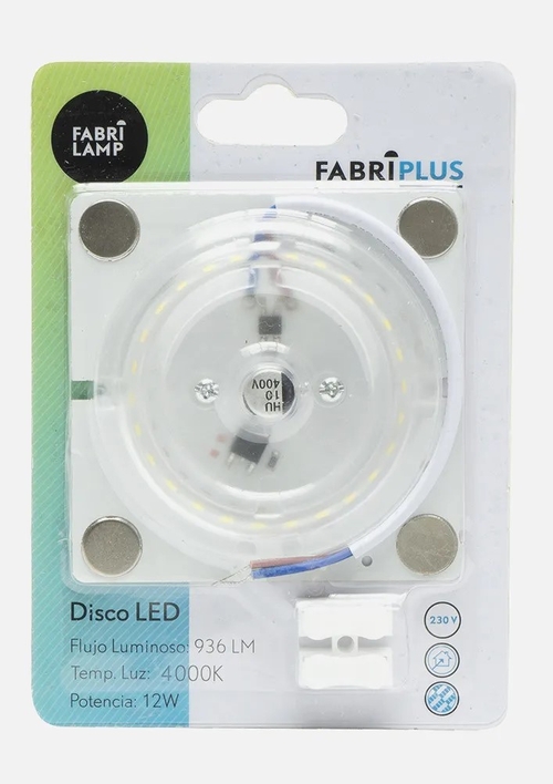 ABRILA PLACA CUADRADA Blanco - Disco Led 12W