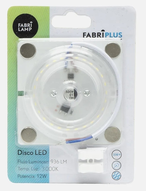 ABRILA PLACA CUADRADA Blanco - Disco Led 12W 3000K