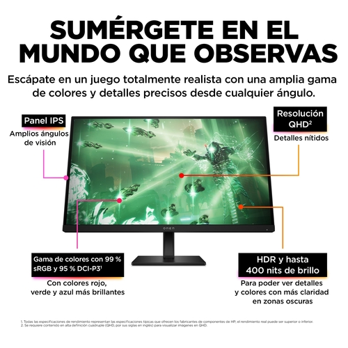 HP OMEN 27Q Negro - Monitor 27"