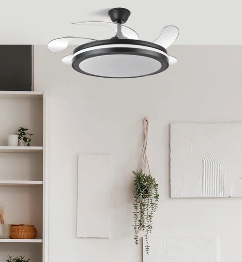 ABRILA ESPARTA MAXI Negro 80W 132CM - Ventilador de Techo 5 Aspas Retráctil