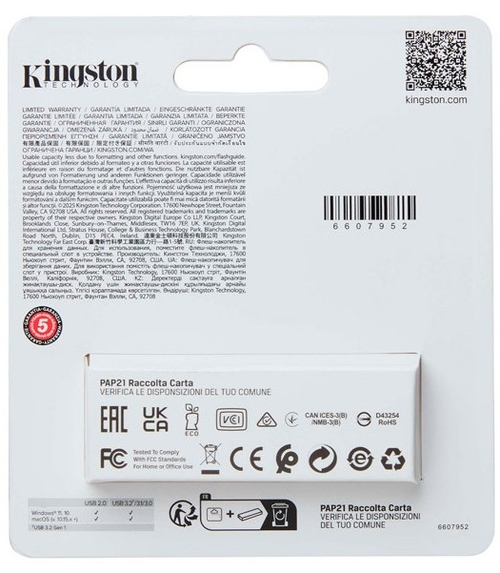 Pendrive KINGSTON DATATRAVELER EXODIA S Negro 64GB