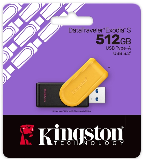 KINGSTON DATATRAVELER EXODIA S Amarillo - Pendrive 512GB