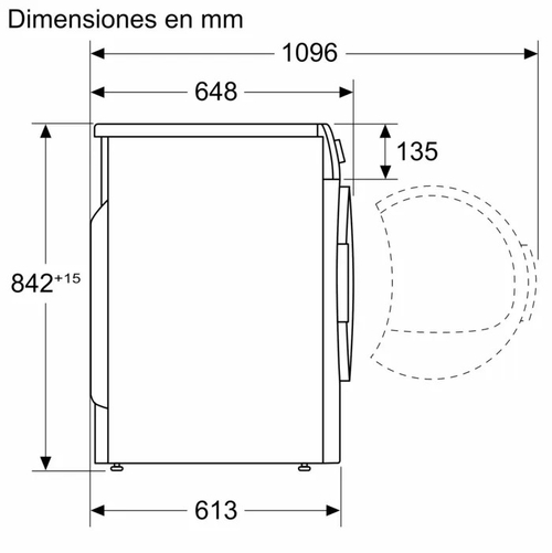 BOSCH WTR85V00ES Blanco - Secadora Bomba de Calor 8KG