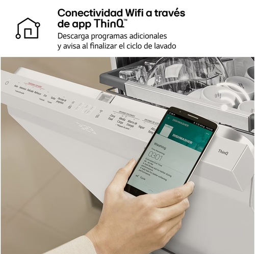 LG DF587HHS Blanco - Lavavajillas 60CM 14 Servicios