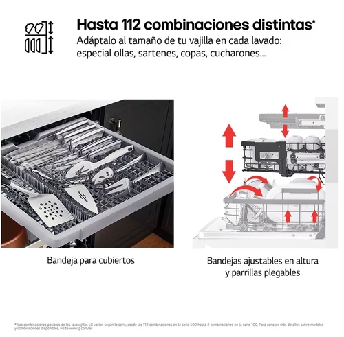 LG DF587HVS INOX - Lavavajillas 60CM 14 Servicios