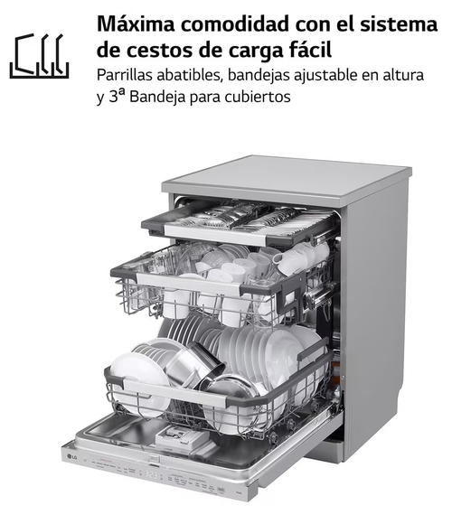 LG DF587HVS INOX - Lavavajillas 60CM 14 Servicios