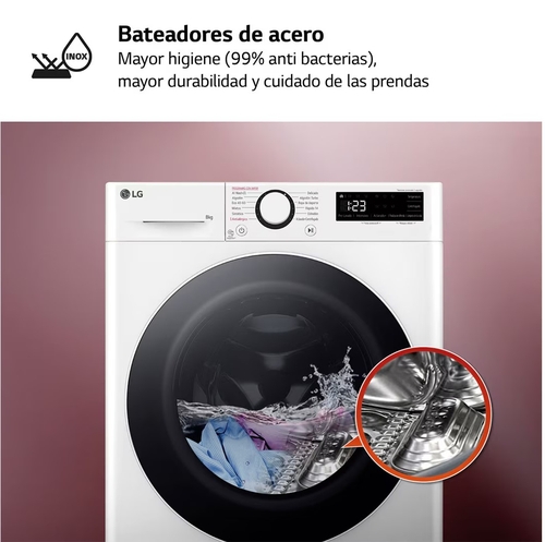 LG F2WR5S08A0W Blanco - Lavadora Carga Frontal 8KG 1200RPM