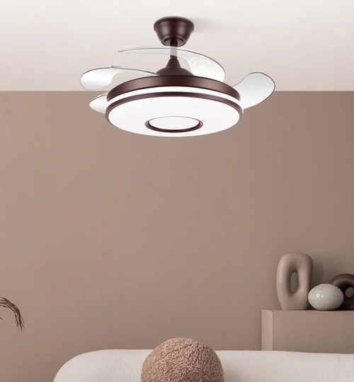 ABRILA DANI Marrón - Ventilador de Techo Aspas Retráctiles 59 W F