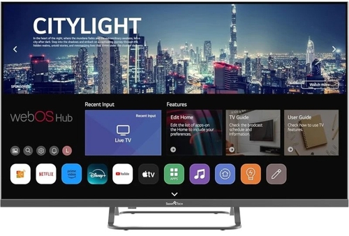 SMART-TECH 32QW01V Negro - TV 32" QLED Smart TV