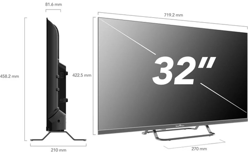 SMART-TECH 32QW01V Negro - TV 32" QLED Smart TV