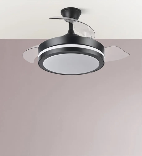ABRILA ESPARTA PEQUE Negro - Ventilador de Techo 3 Aspas Retráctil
