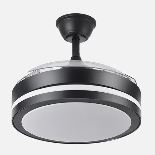 ABRILA ESPARTA PEQUE Negro - Ventilador de Techo 3 Aspas Retráctil