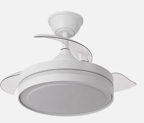 ABRILA ESPARTA PEQUE Blanco - Ventilador de Techo 3 Aspas Retráctil