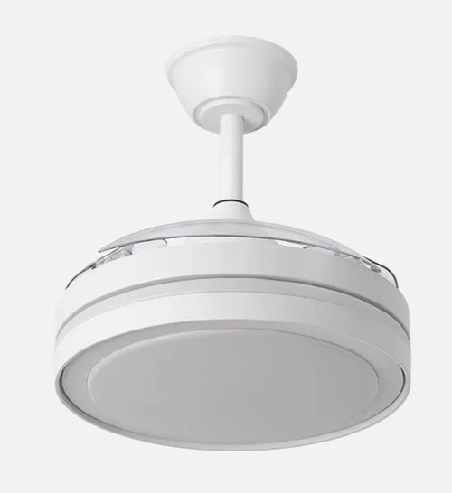 ABRILA ESPARTA PEQUE Blanco - Ventilador de Techo 3 Aspas Retráctil