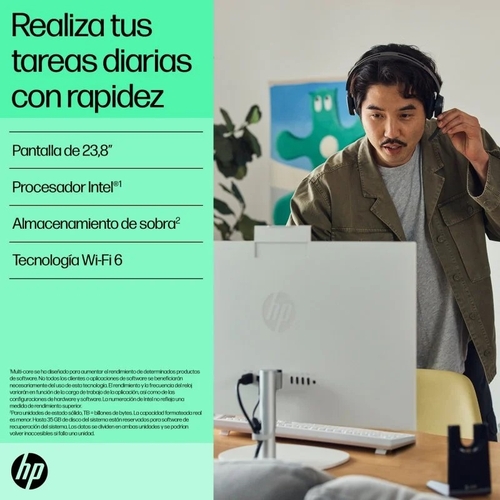 HP 24-CR0091NS I7 1355U Blanco - Ordenador Sobremesa 23.8" 16GB 512GB