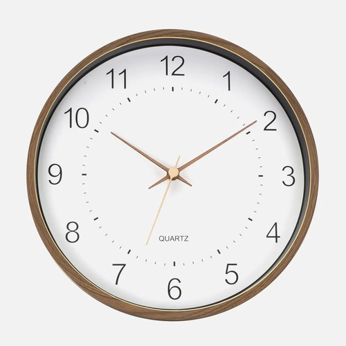 ABRILA MONQUEY Madera Oscura-Blanco - Reloj de Pared 35CM