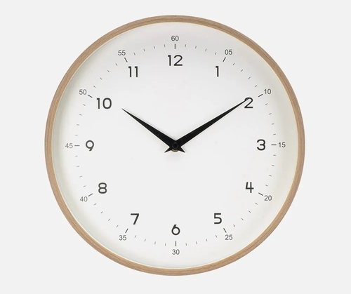 ABRILA RICOTI Madera-Blanco - Reloj de Pared 30CM