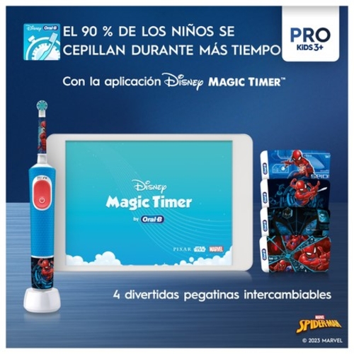 BRAUN IO2 JUNIOR SPIDERMAN - Cepillo Eléctrico + Funda de  Viaje