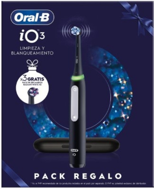 BRAUN ORAL B IO-2 Negro - Cepillo Eléctrico + Funda de  Viaje + 3 Recambios