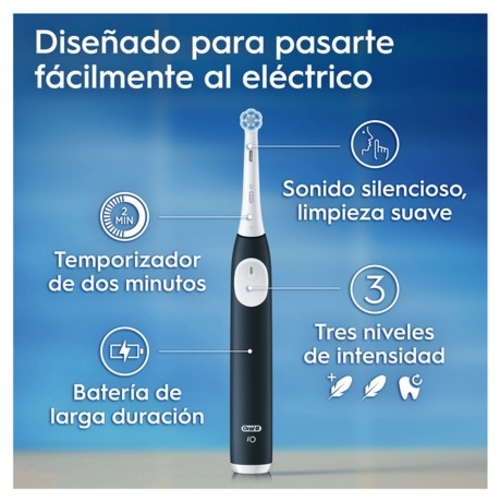 BRAUN ORAL B IO-3 Negro - Cepillo Eléctrico + Funda de  Viaje + 3 Recambios