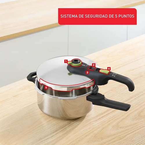 TEFAL SECURE TRENDY - Olla a Presión 4L