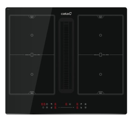 CATA IAS 6024 BK Negro - Vitrocerámica de Inducción + EXTRACTOR 60CM