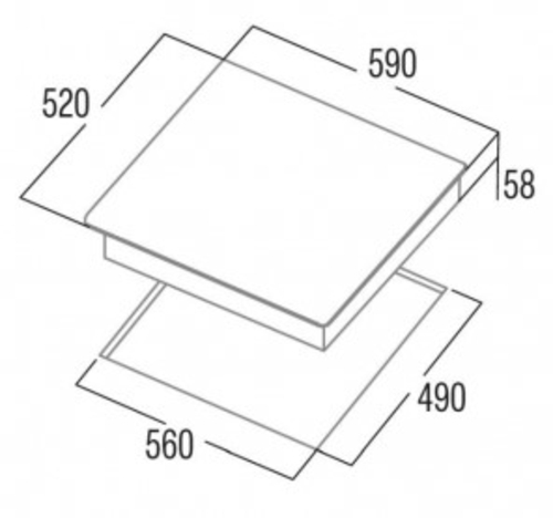 CATA IB 6324E2 BK Negro - Vitrocerámica de Inducción 60CM
