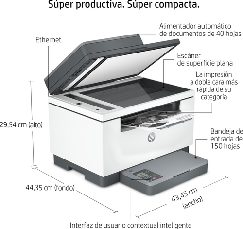 HP LASERJET M234SDN Blanco-Gris - Impresora Multifunción Wifi