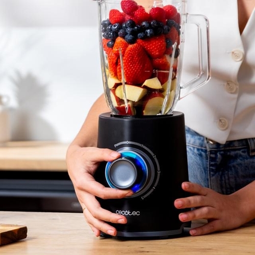 CECOTEC POWER BLACK TITANIUM 2000MAX MIX GO Negro - Batidora de Vaso 2000W